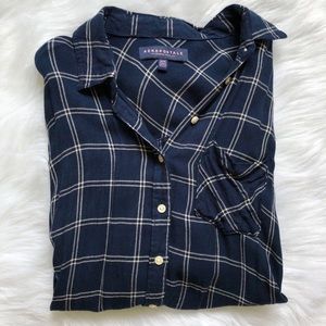 Navy Button Down